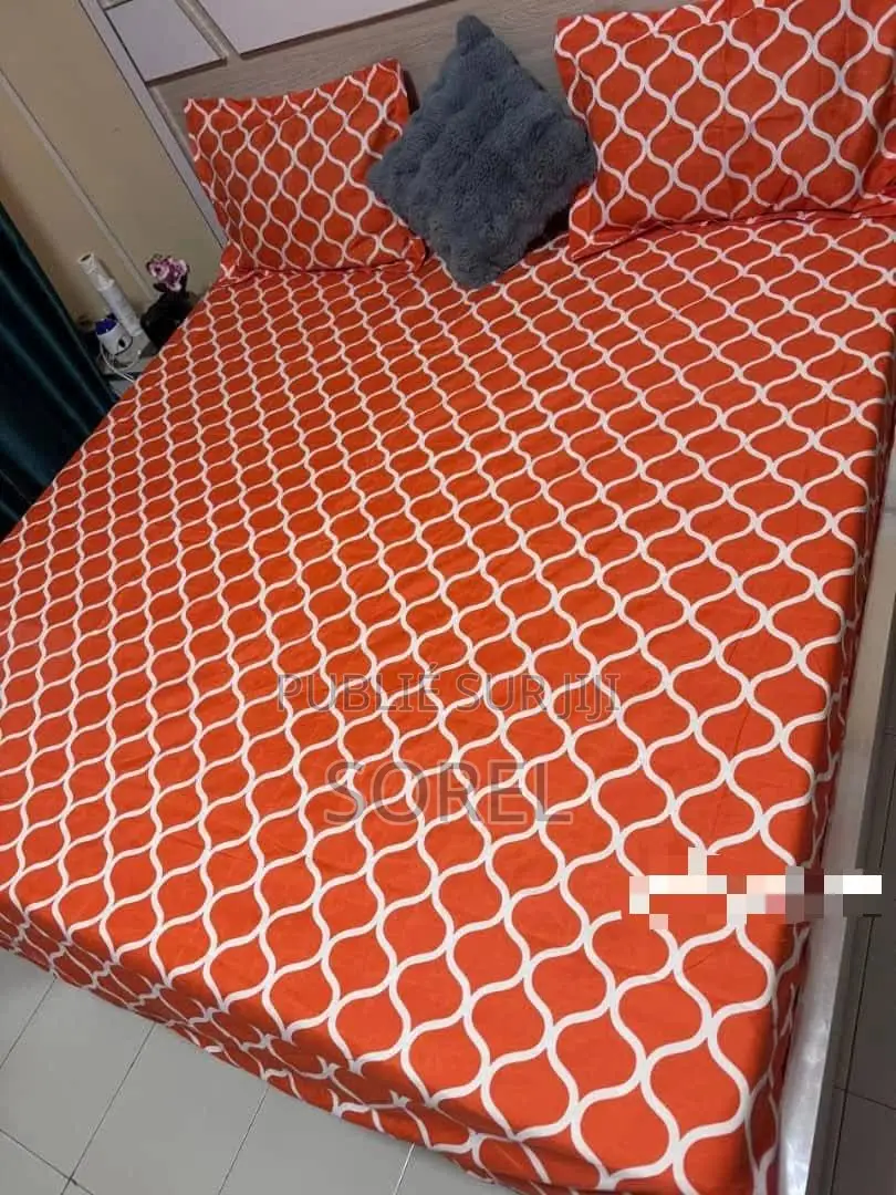 Draps 3 Pièce Tissus en Coton