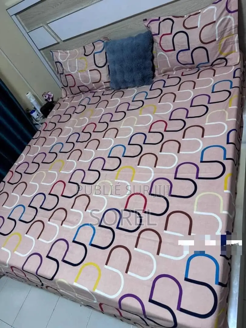 Draps 3 Pièce Tissus en Coton