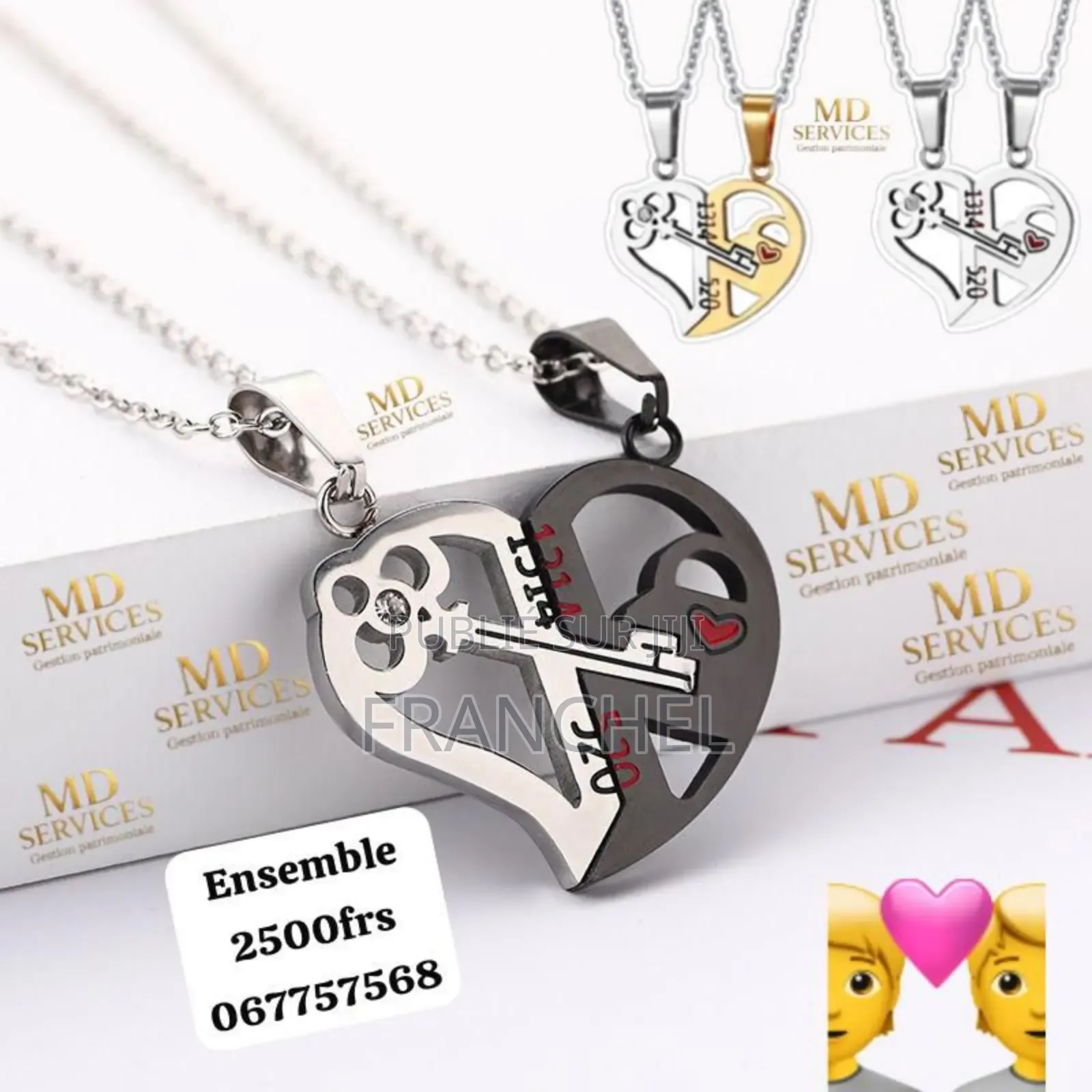 Collier Coeur Clé🔐