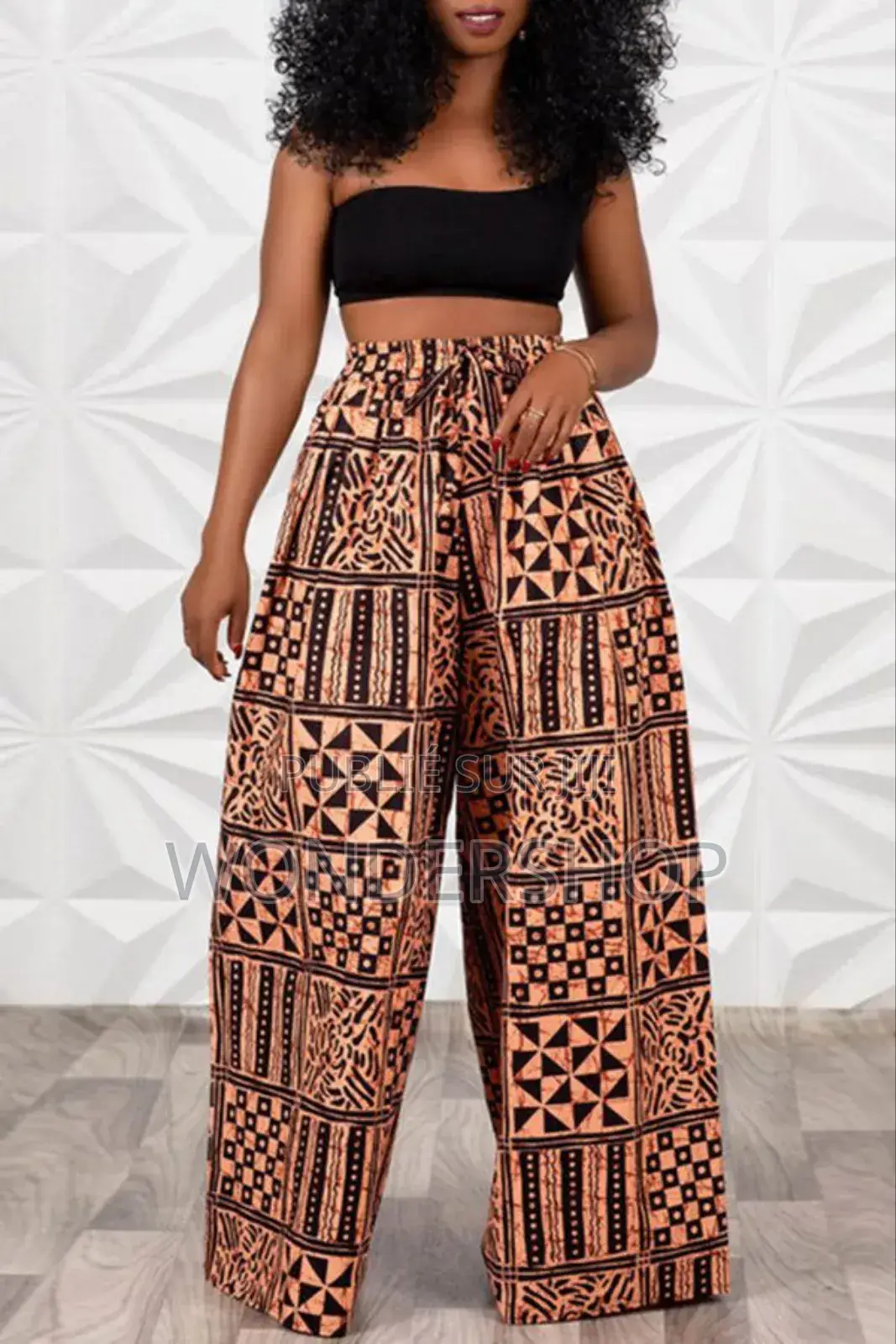 Pantalon Large En Pagne