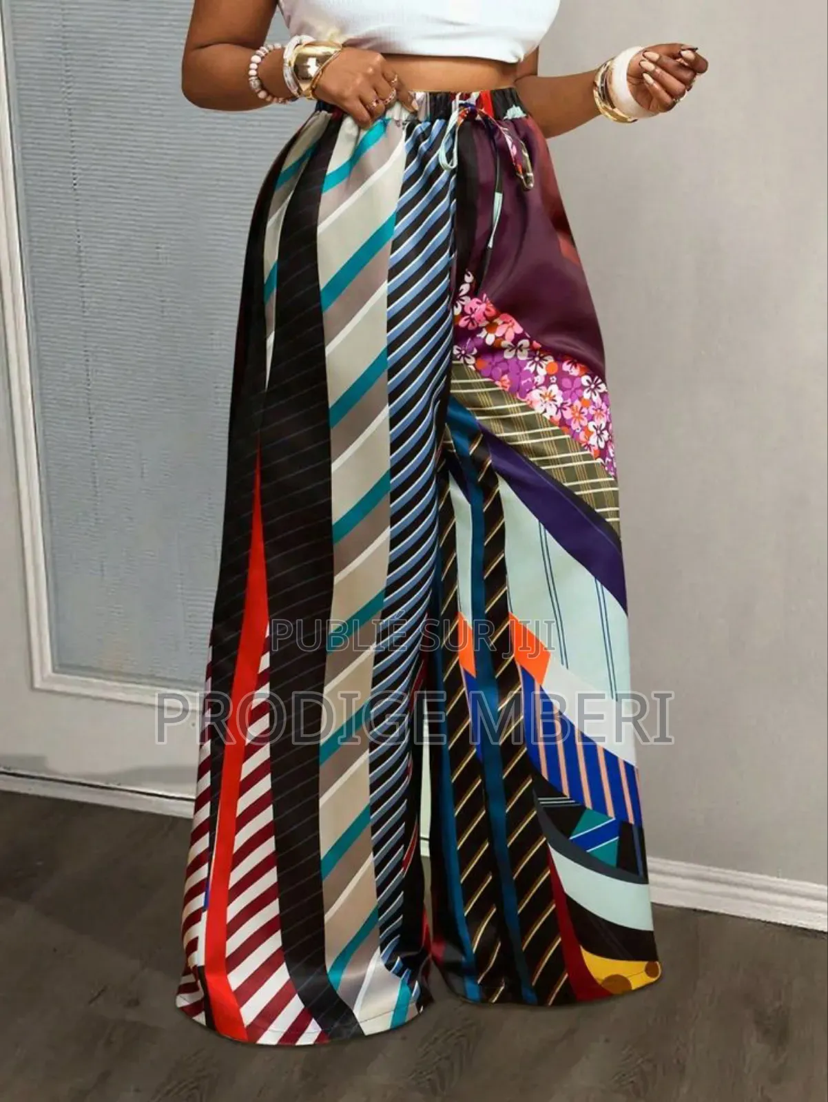 Pantalon Large En Pagne