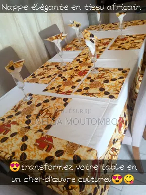 Vente De Nappe De Table en Pagne Africaine Et Les Tresses