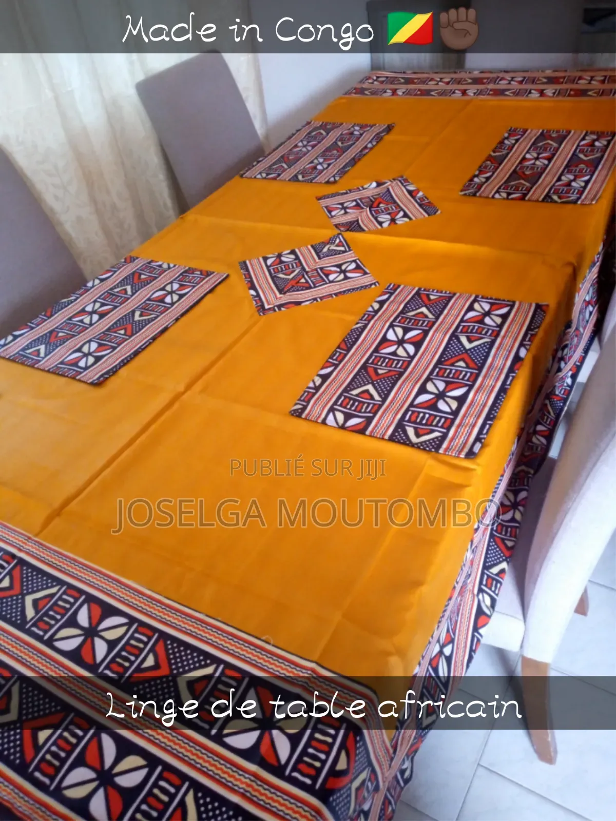 Vente De Nappe De Table en Pagne Africaine Et Les Tresses