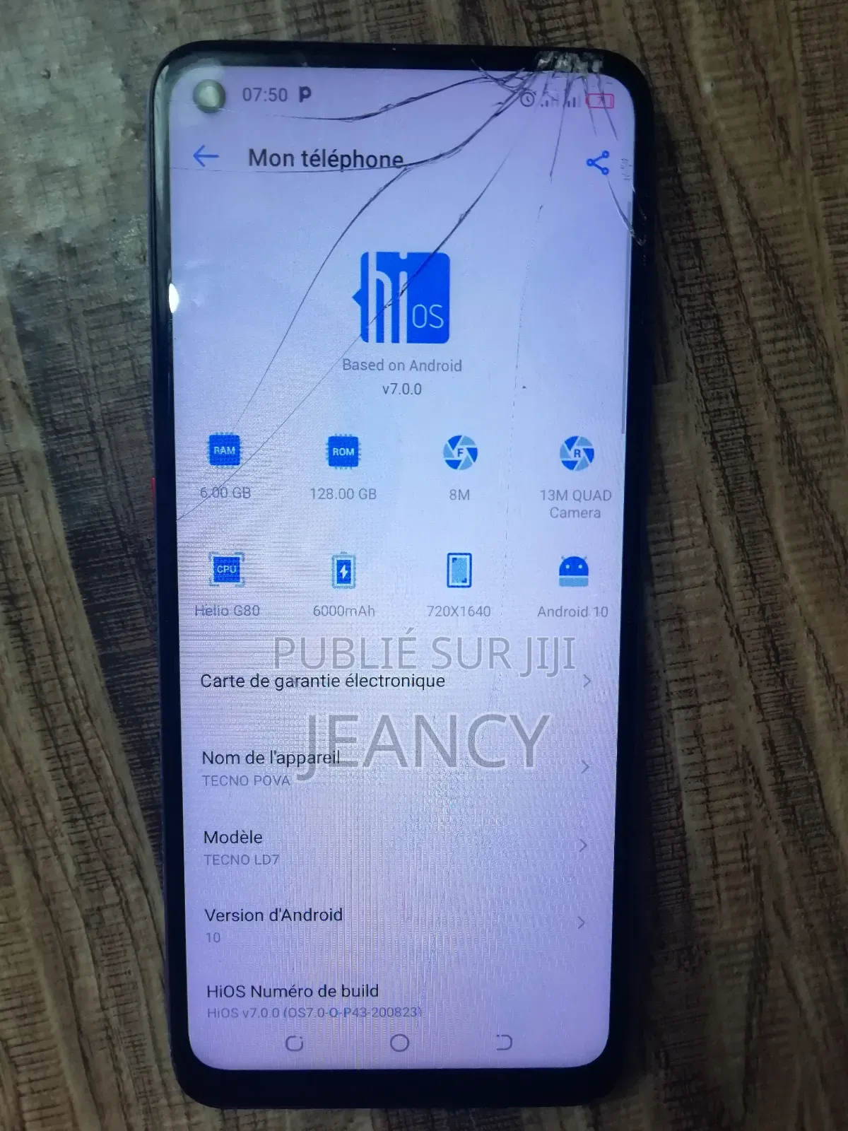 Tecno Pova 128 GB Bleu