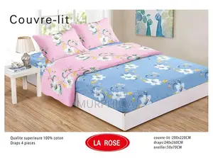 Titre : Promotion 8 Mars : Ensemble Couvre-lit 5 Pièces - 100% Coton