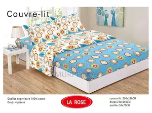 Titre : Promotion 8 Mars : Ensemble Couvre-lit 5 Pièces - 100% Coton