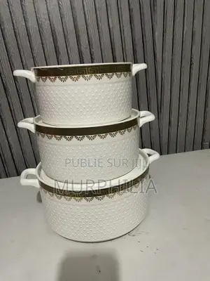 Ensemble De 3 Plats De Service Chauffants - Neufs Élégants