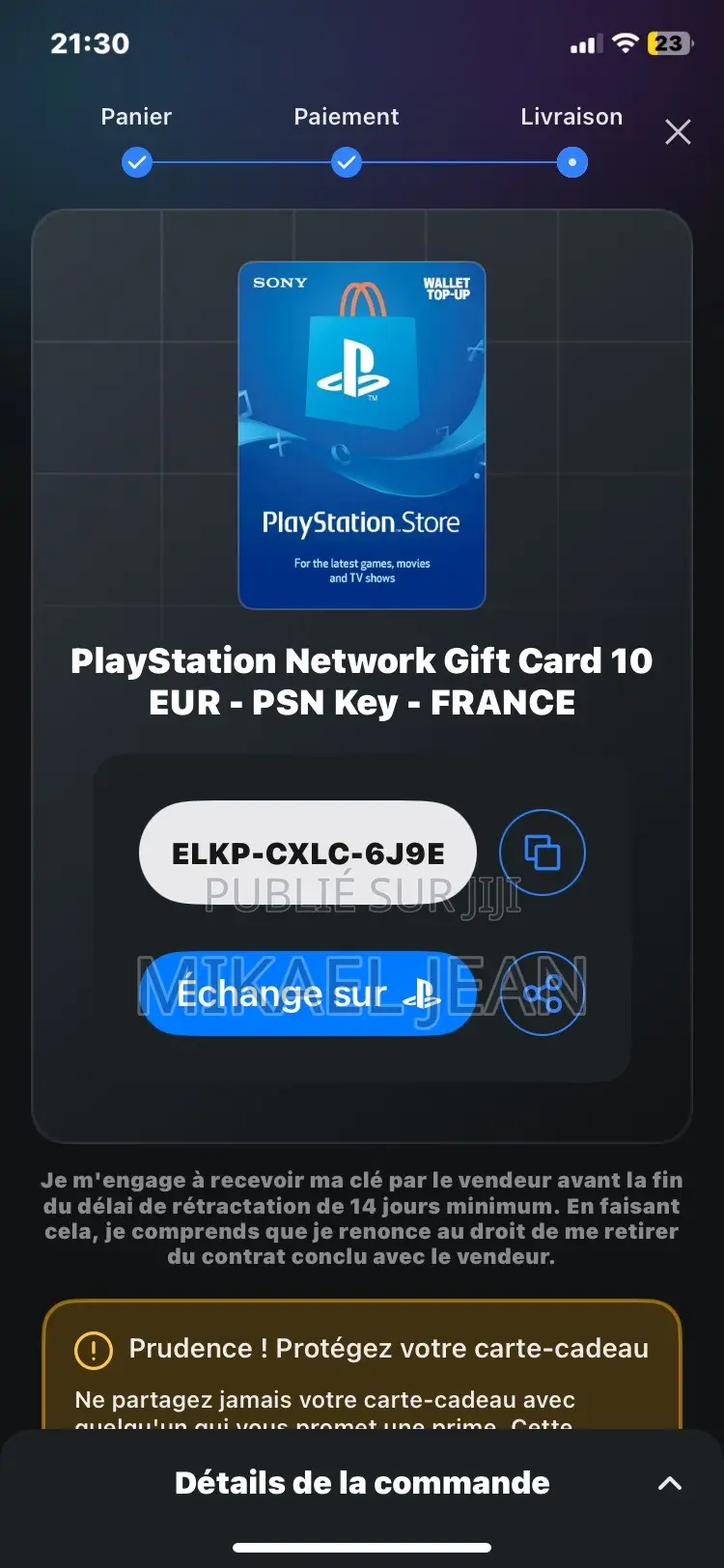 Carte PSN