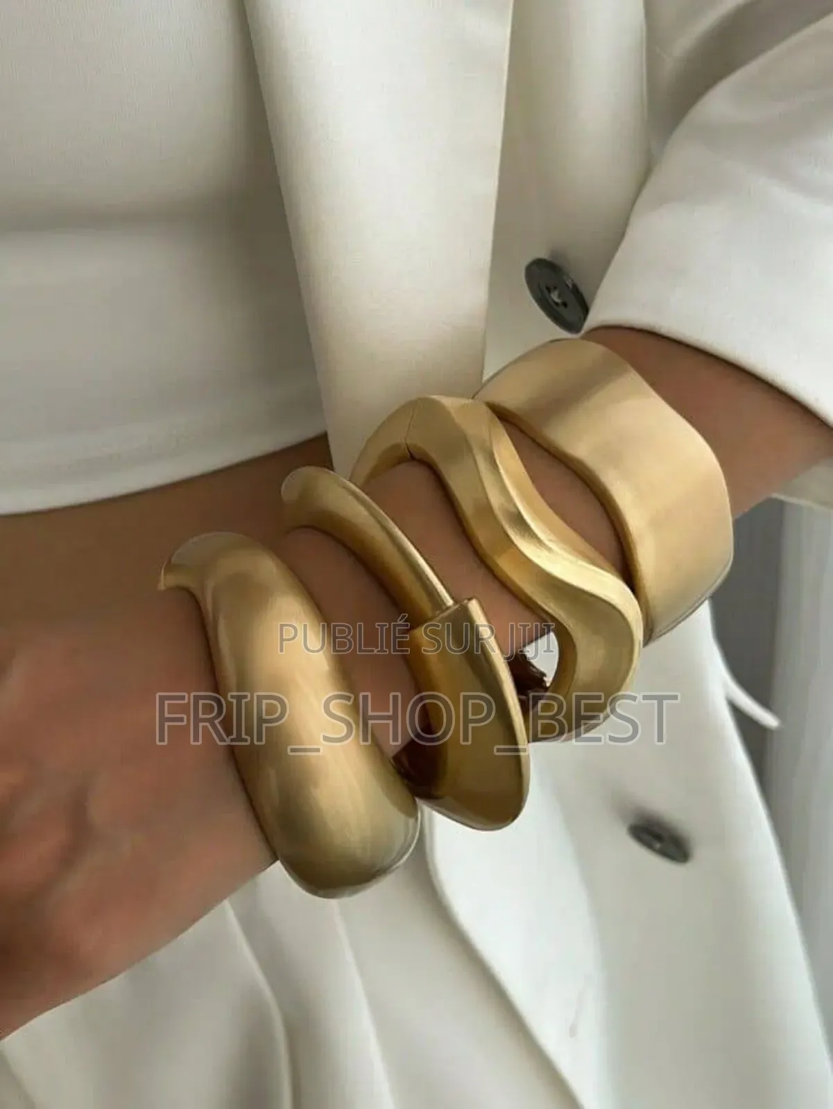 Bracelets À Manchette Doré