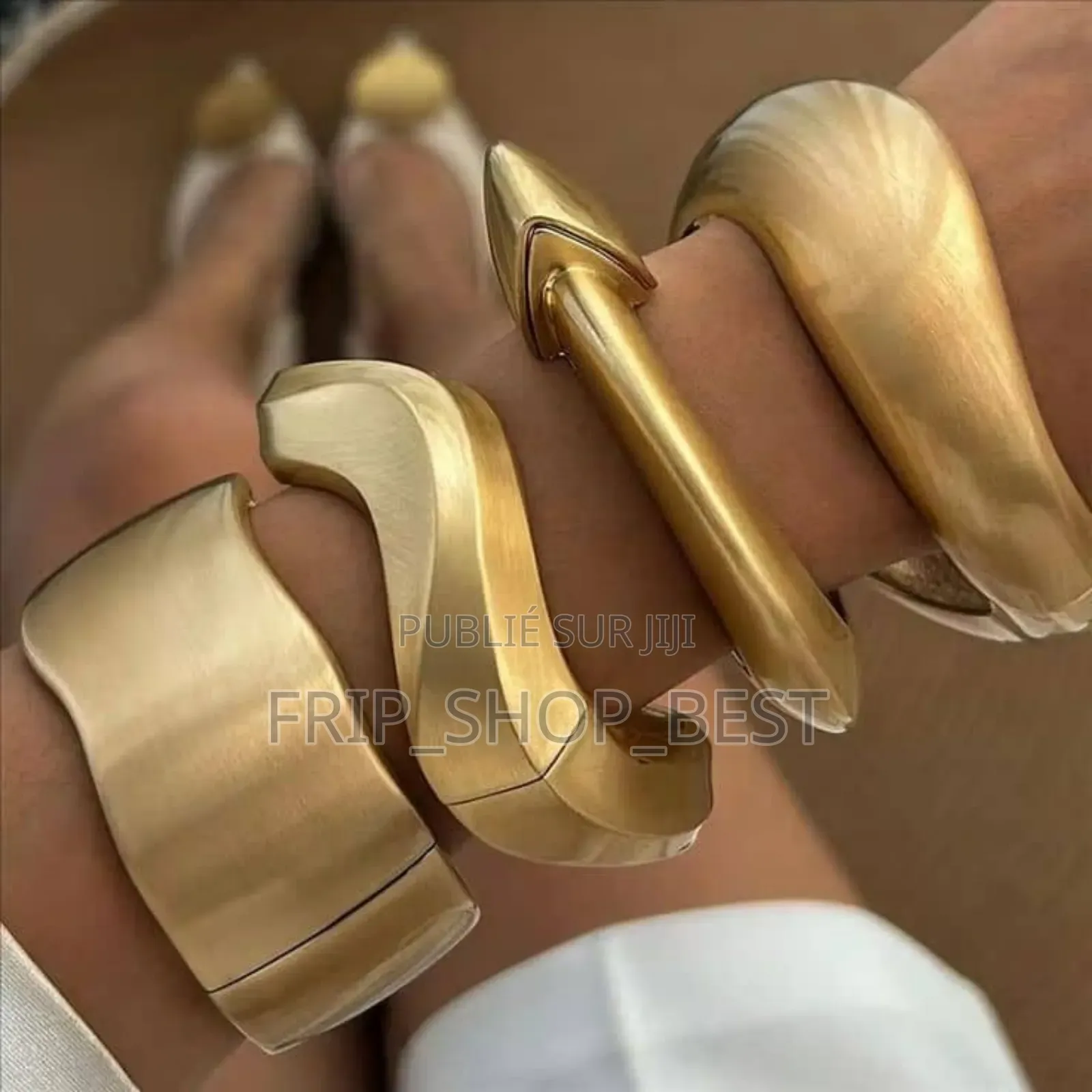 Bracelets À Manchette Doré