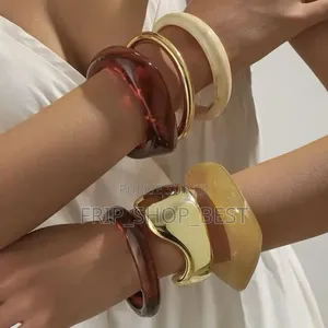 Bracelets À Manchette en Acrylique