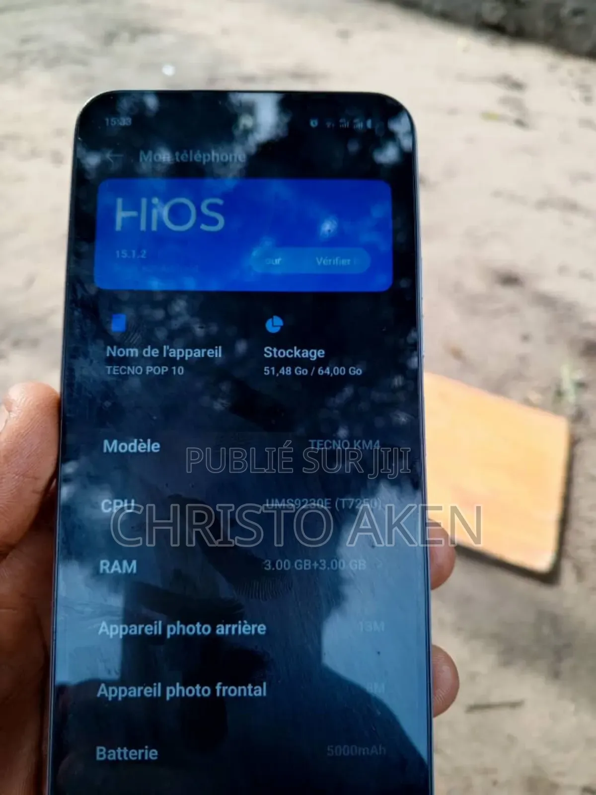 Nouveau Tecno Pop 10 64 GB Argenté