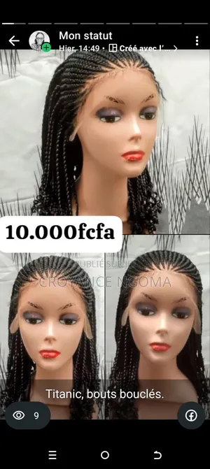 Perruques Tresses: Ecailles, Natte Libre Full Lace