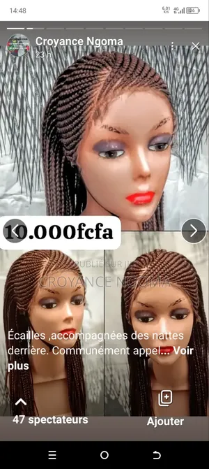 Perruques Tresses: Ecailles, Natte Libre Full Lace