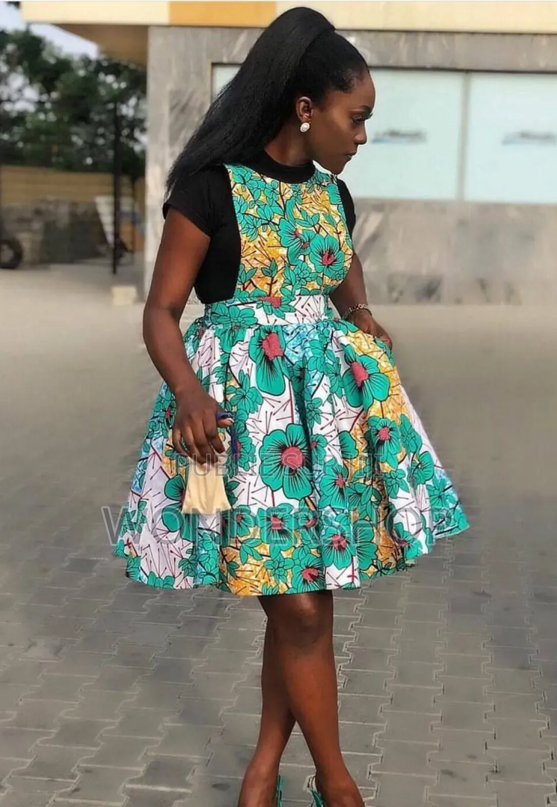 Salopette Robe en Pagne