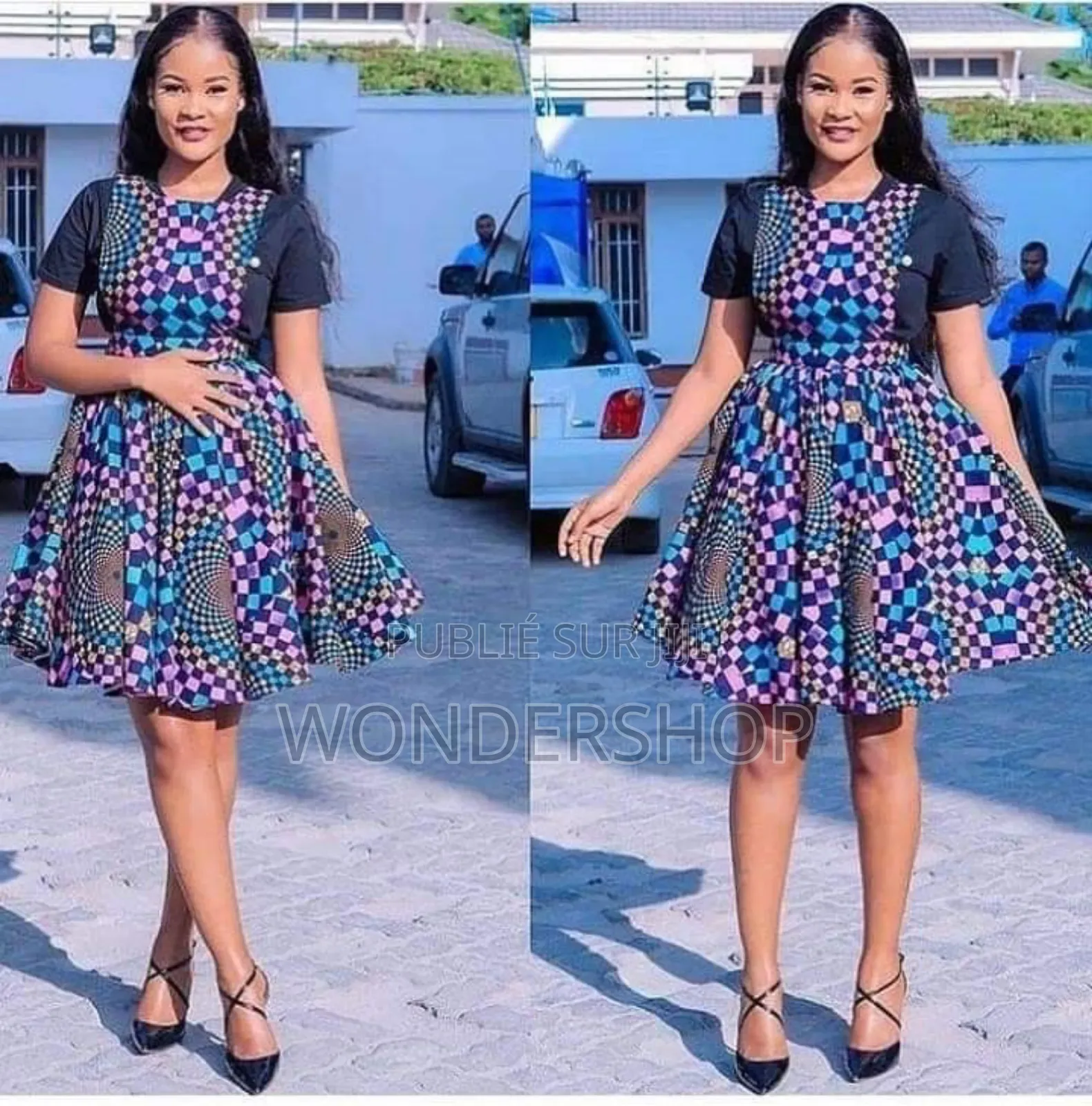 Salopette Robe en Pagne