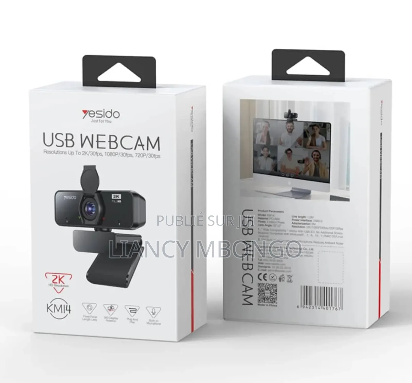 Webcam Yesido Ultra Hd – Caméra Pc Visioconférence