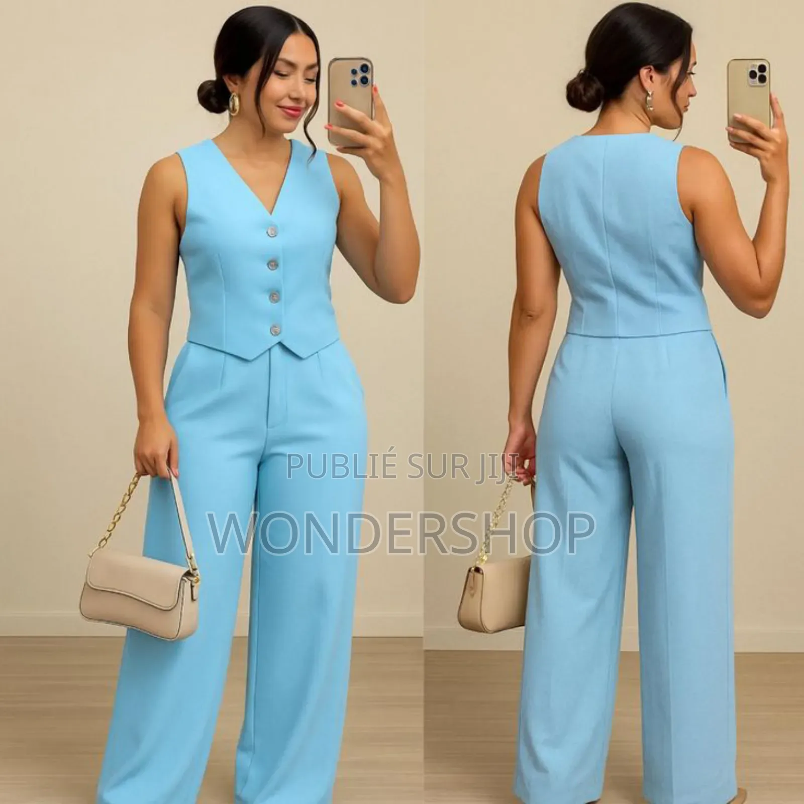 Ensemble en Pagne ( Gilet+ Pantalon)