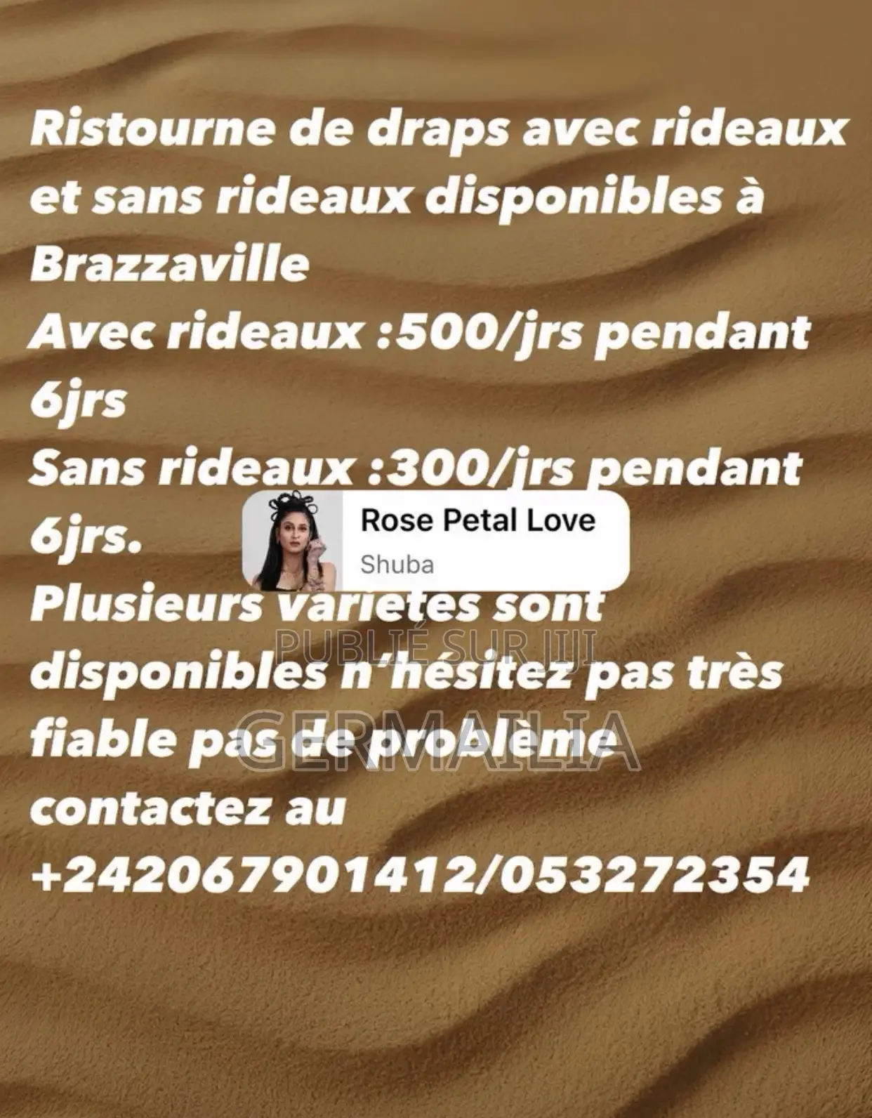 Ristourne De Draps Avec Rideaux Et Sans Rideaux Pendant 6jrs