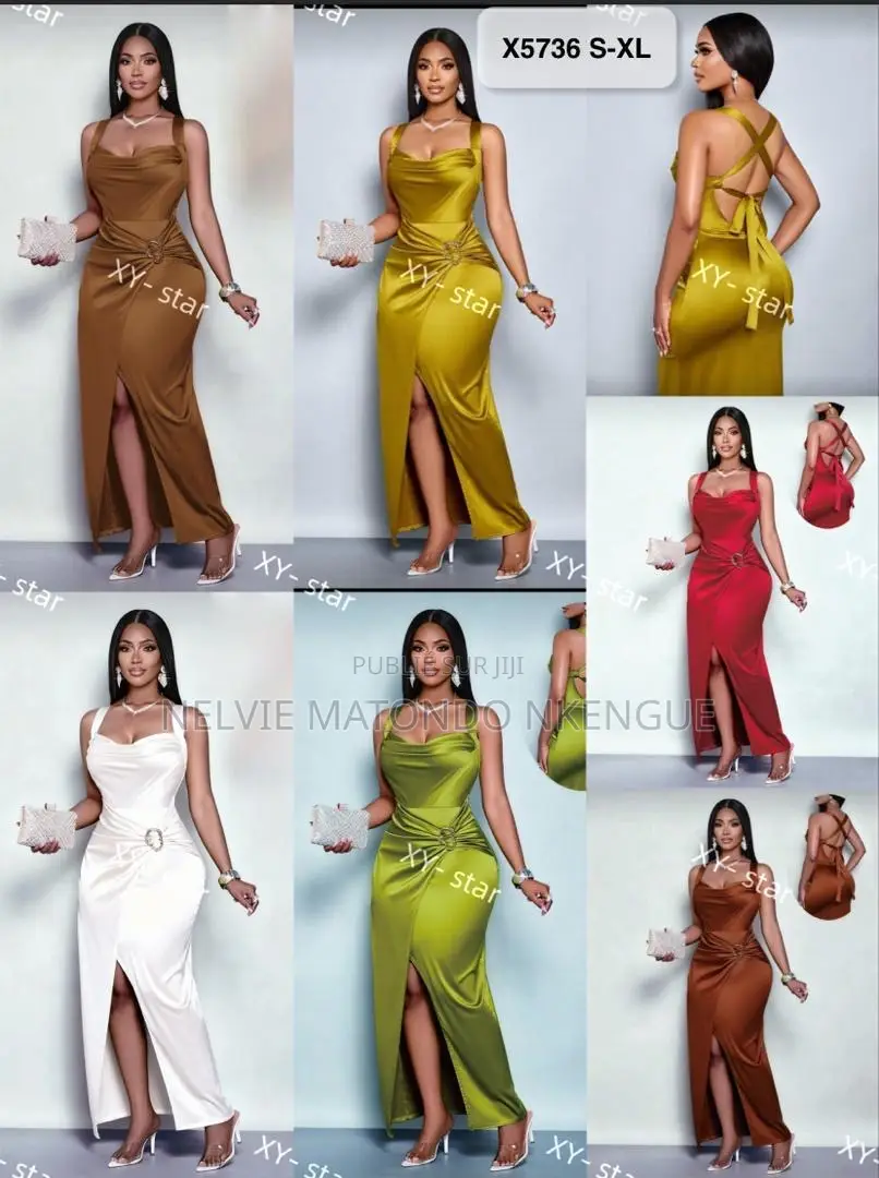 Magnifique Robe Satinée Disponible À Pointe-Noire