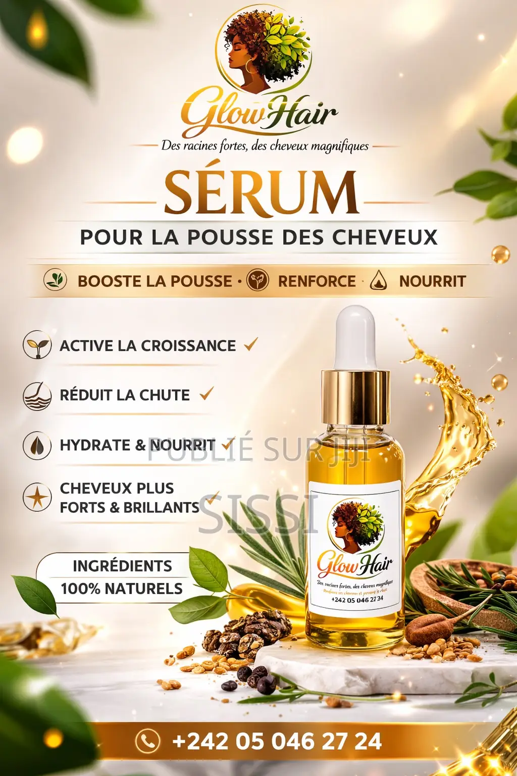 Glow Hair Sérum Capillaire Pour La