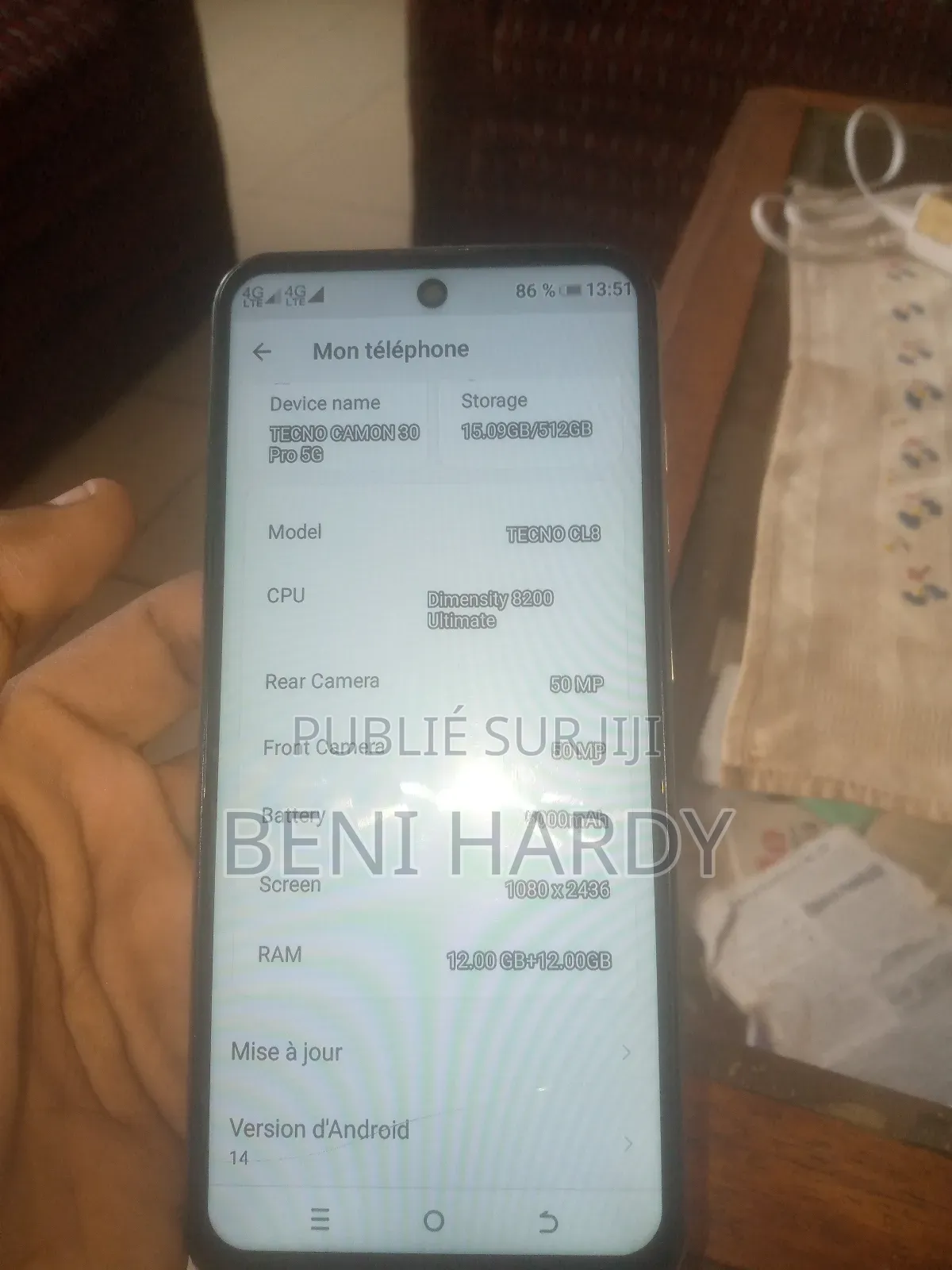 Tecno Camon 30 5G 512 GB Blanc