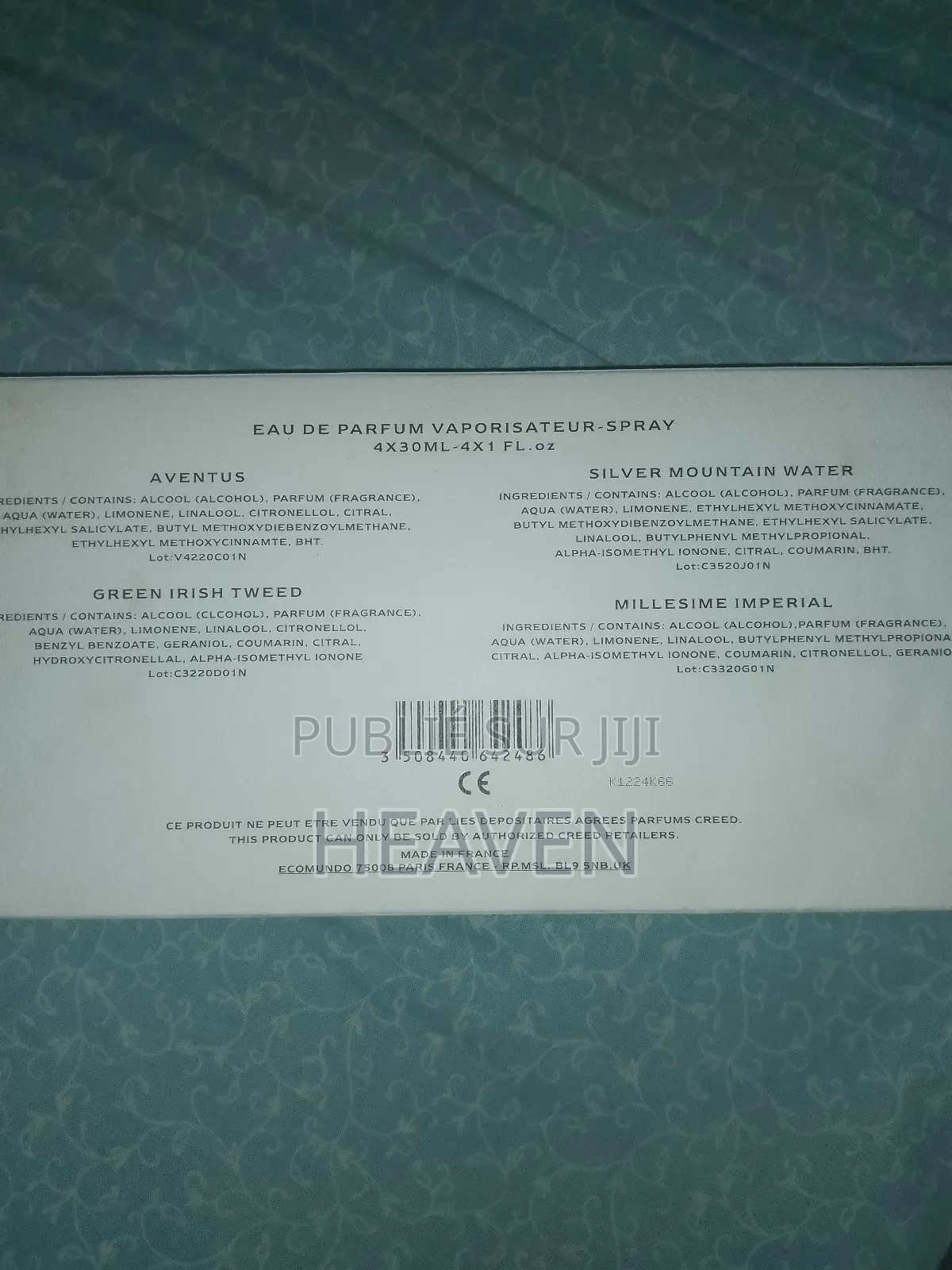 Coffret De 4 Parfums "Creed" De 30ml (4x30ml)