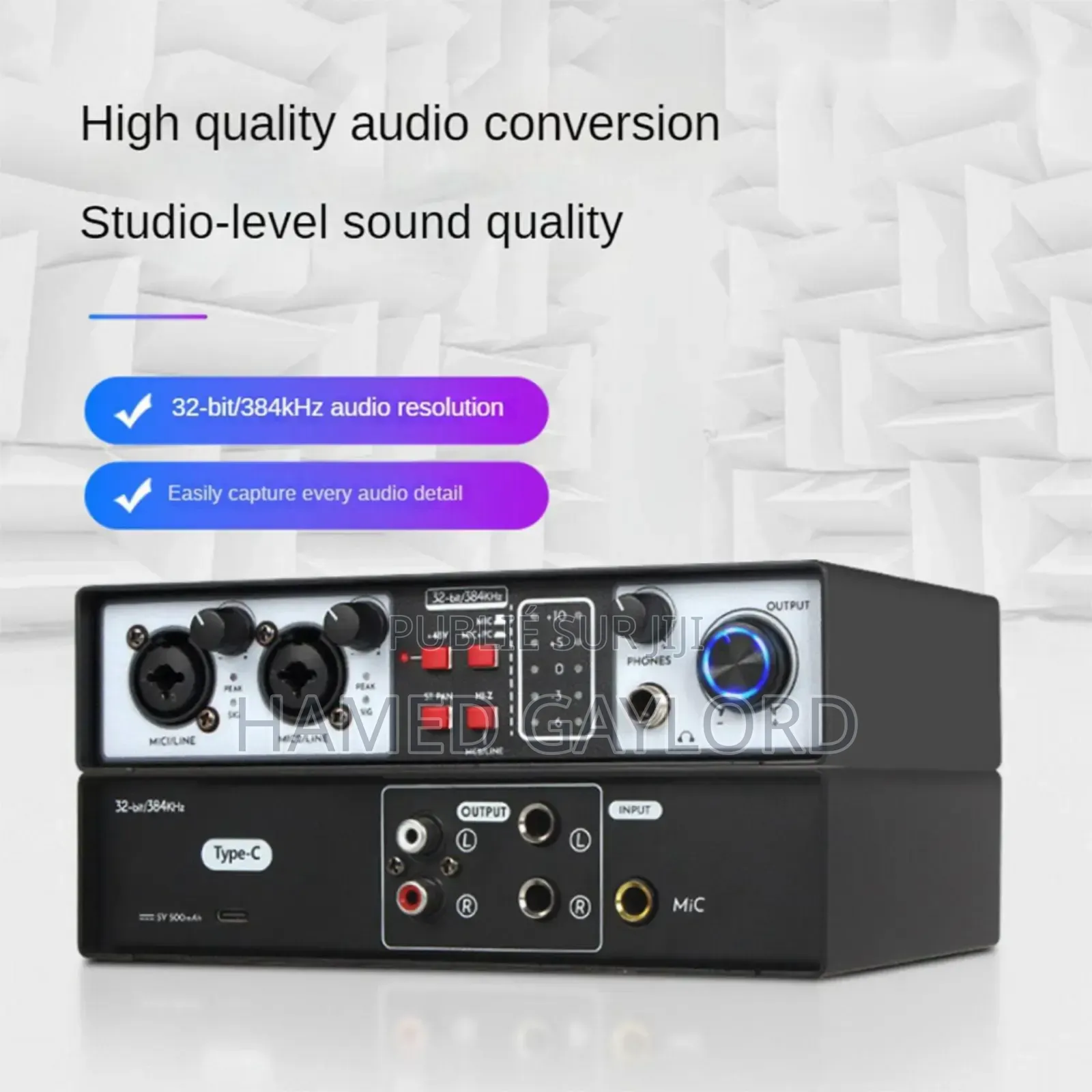 Carte Son Studio Professionnel