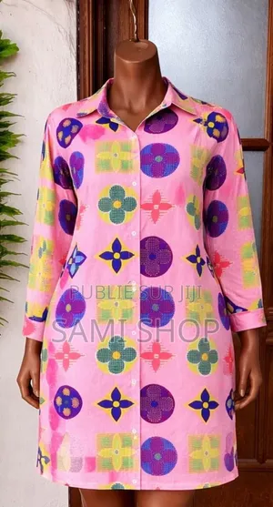 Robe Chemise À Manches Longues (Taille Xl: 42-44)