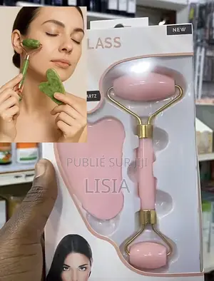 Rouleau De Massage Facial en Jade