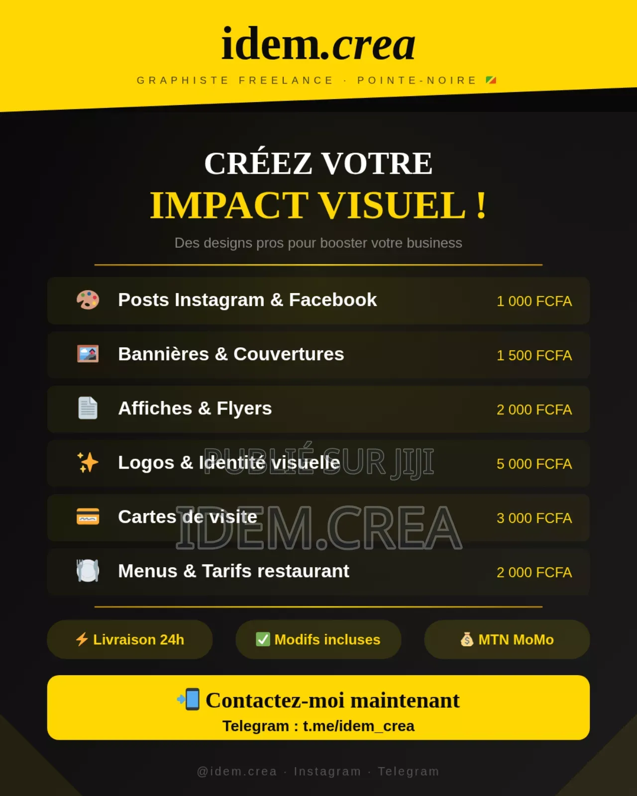 Graphiste Freelance À Pointe-noire — Visuels Pro À Petit Prix