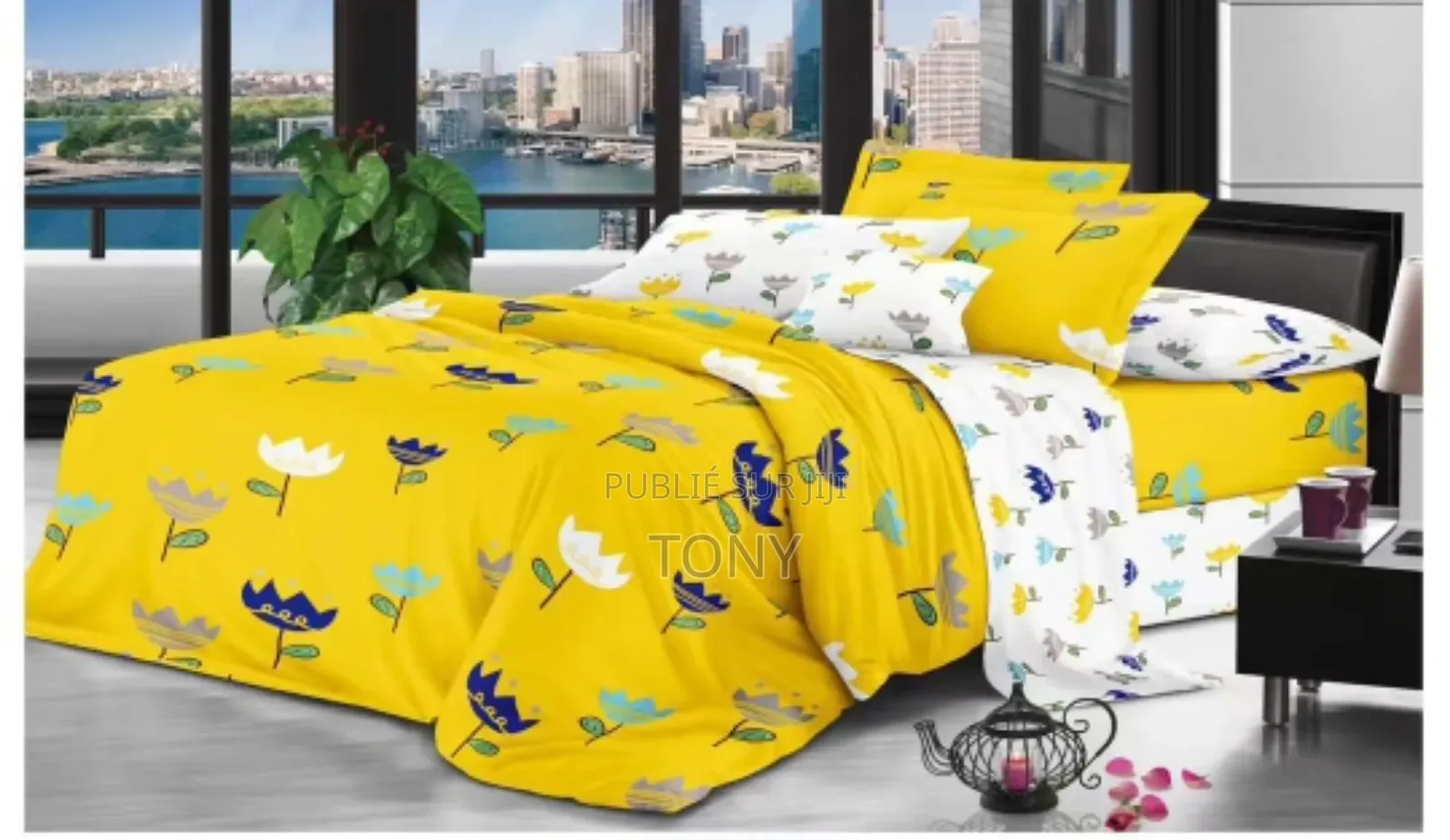 Drap De 4 Pièces 2 Draps Et 2 Tais d'Oreillers