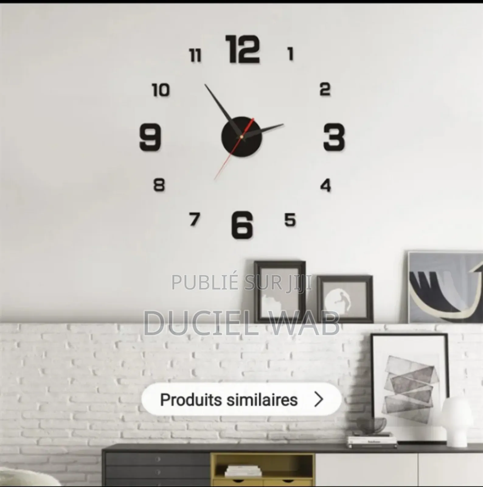 Horloge Murale Effet Miroir 3d