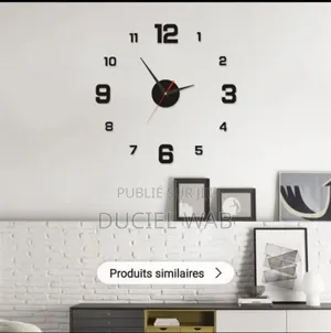 Horloge Murale Effet Miroir 3d