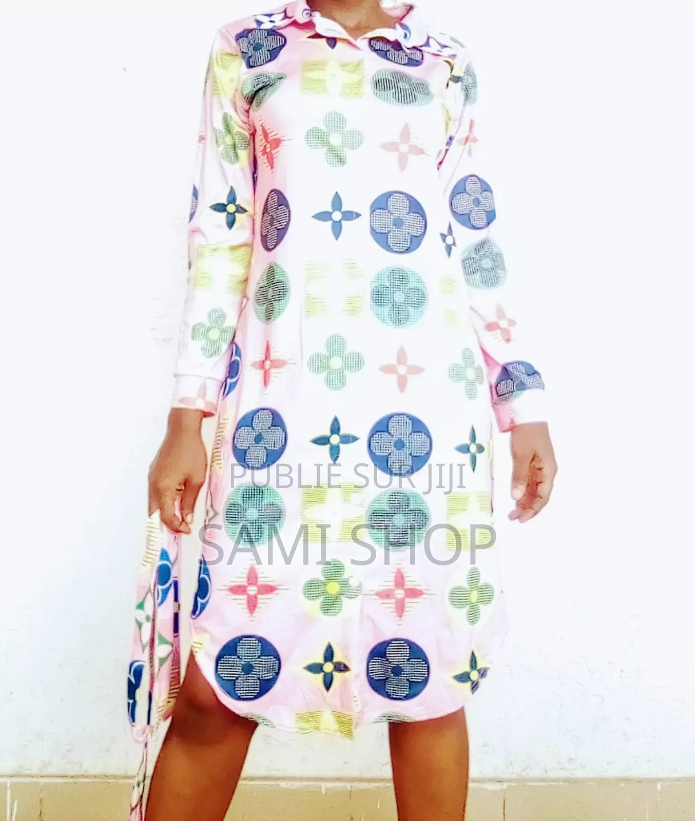 Robe Chemise À Manches Longues (Taille Xl: 42-44)