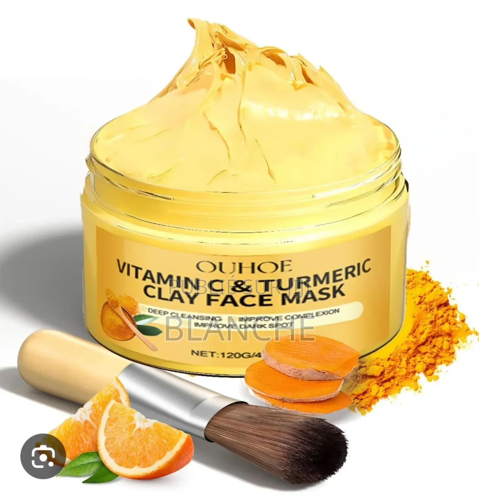 Masque Vitamine C Et Curcuma Et l'Argile