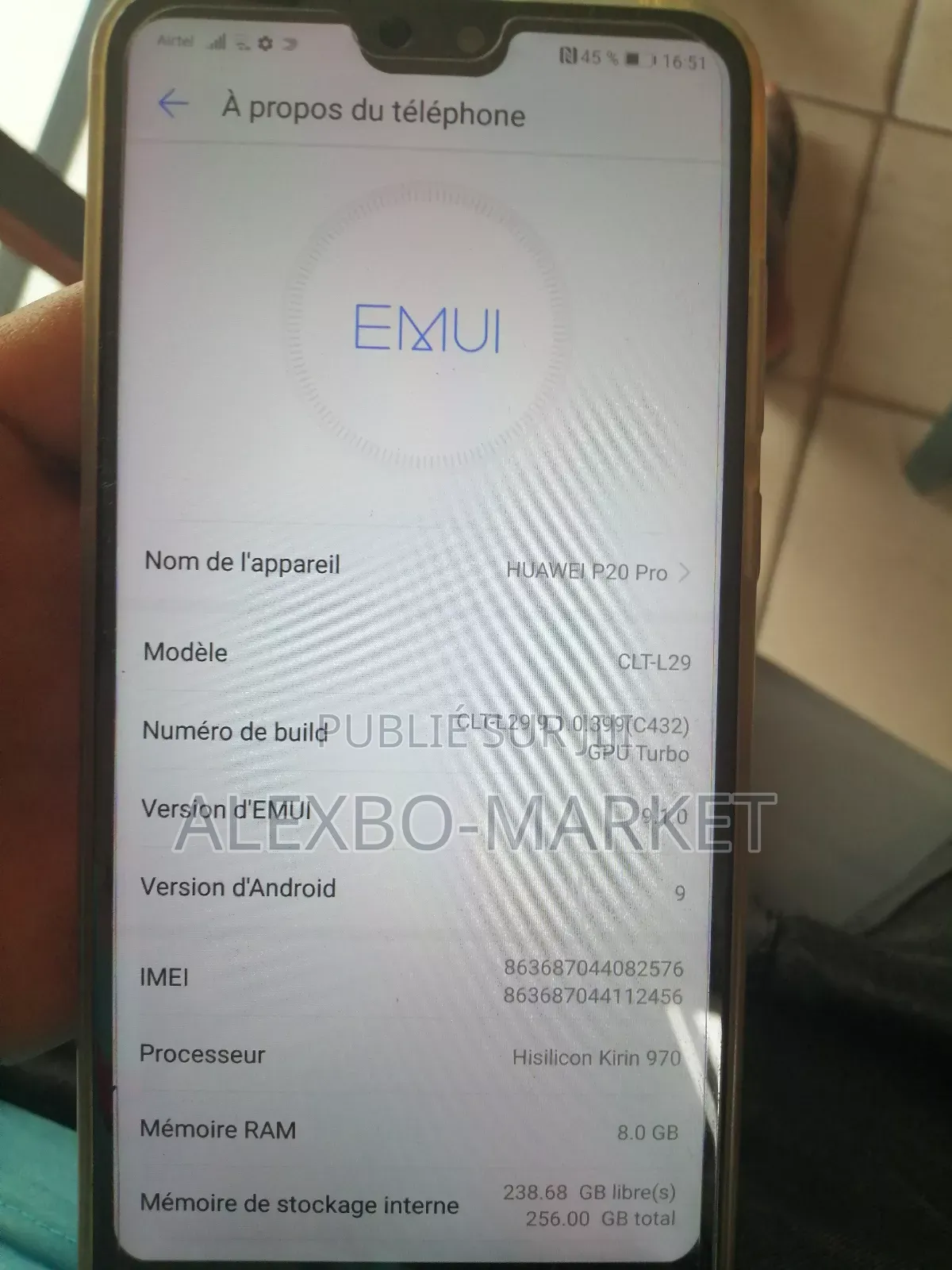 Huawei P20 Pro 128 GB Noir