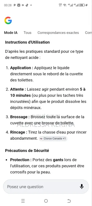 Détartrage, Désinfectant Et Désodorisant Détachant