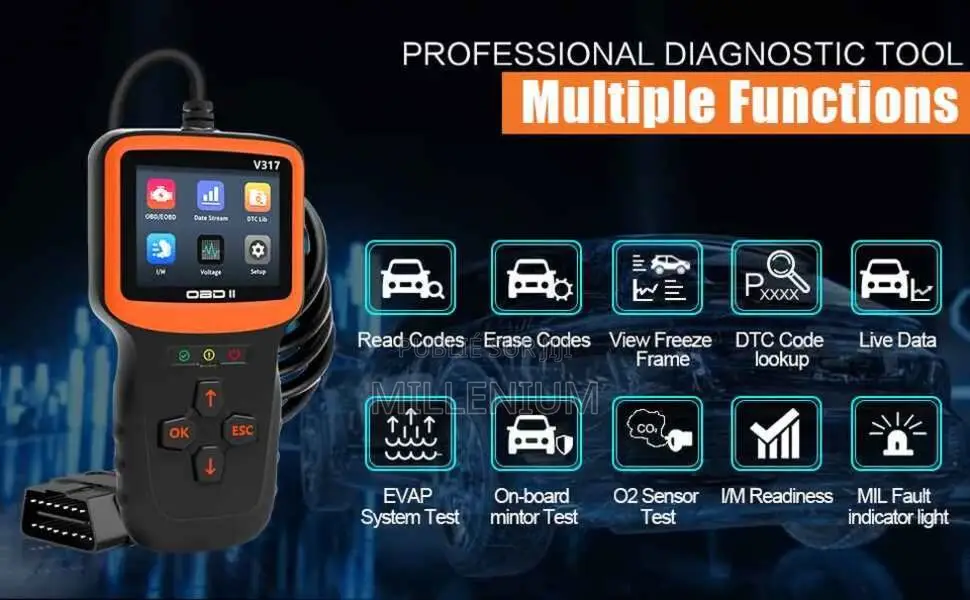 Obd Ii Diagnostic ☧Ro Auto Moto Bus Scanner Code Erreur