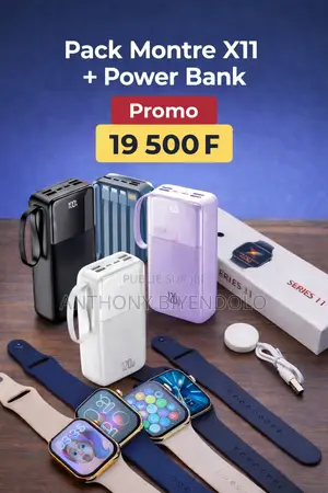 Pack Montre Connectée X11 + Power Bank Xuamitiao A10 –Promo 19 500