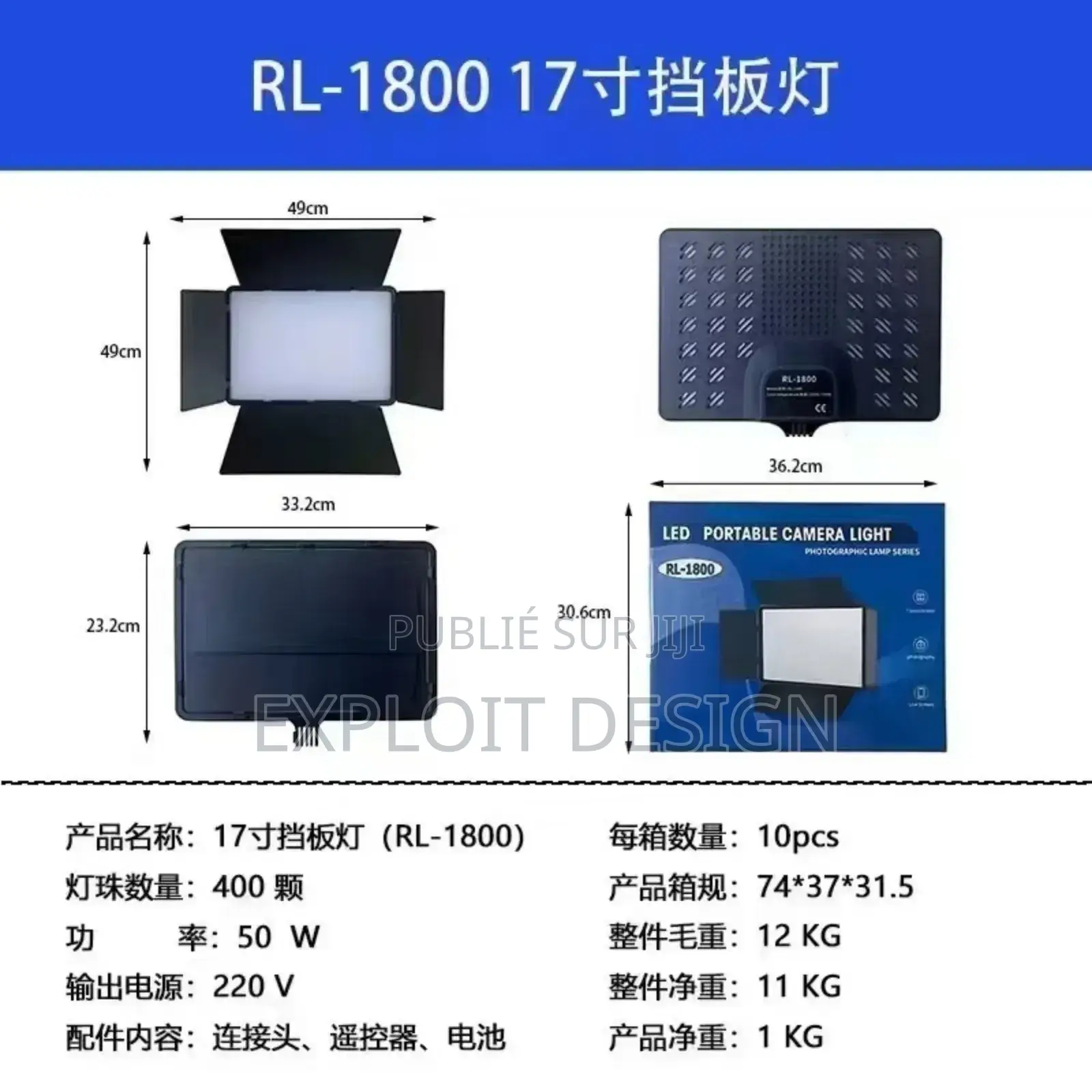 Led Portable Caméra Ligth