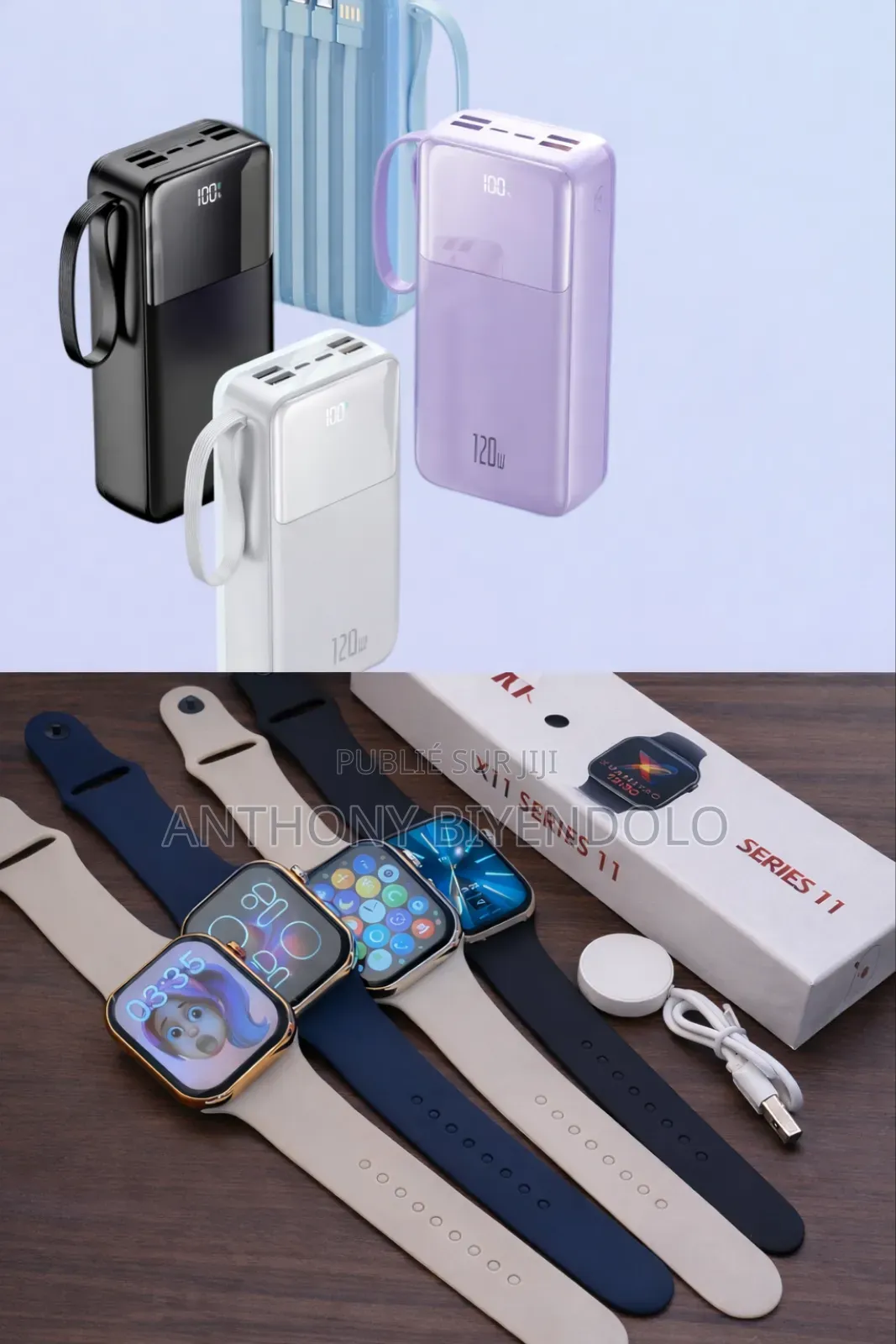 Pack Montre Connectée X11 + Power Bank Xuamitiao A10 –Promo 19 500