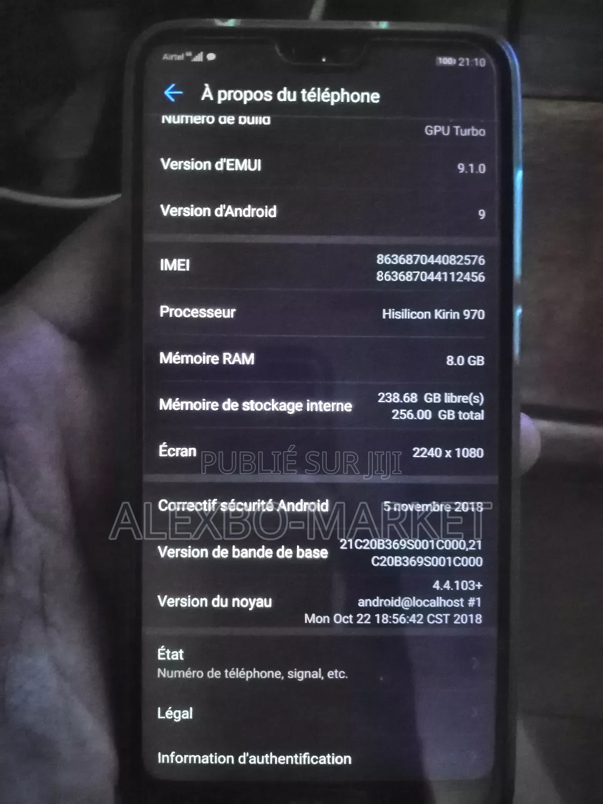 Huawei P20 Pro 128 GB Noir