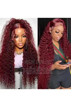 Perruque Brésilienne Taille 34 Ancienne Lace 13*4 Rouge Bordeaux