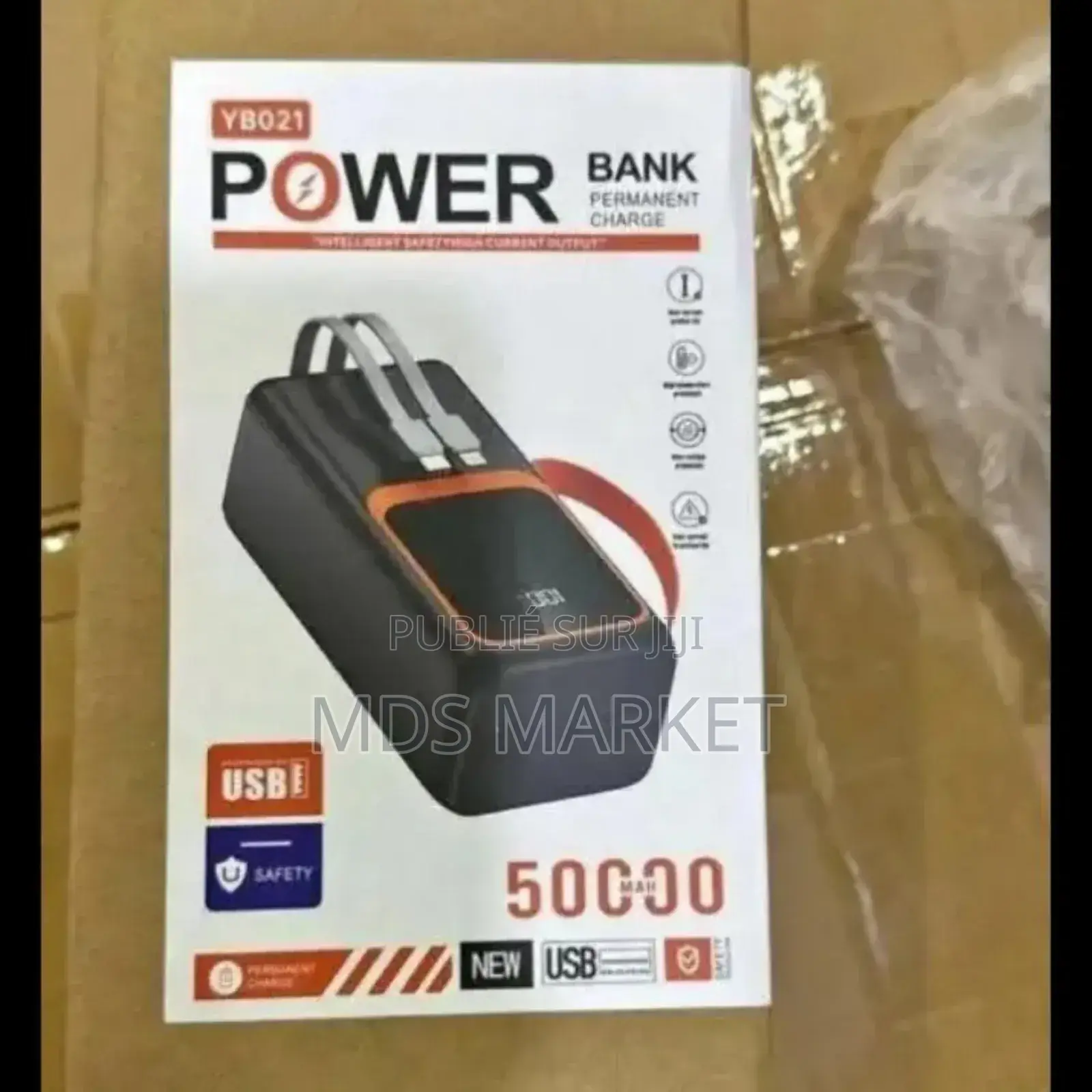 Power Bank 50 000 Mah - Grande Capacité Et Multifonction