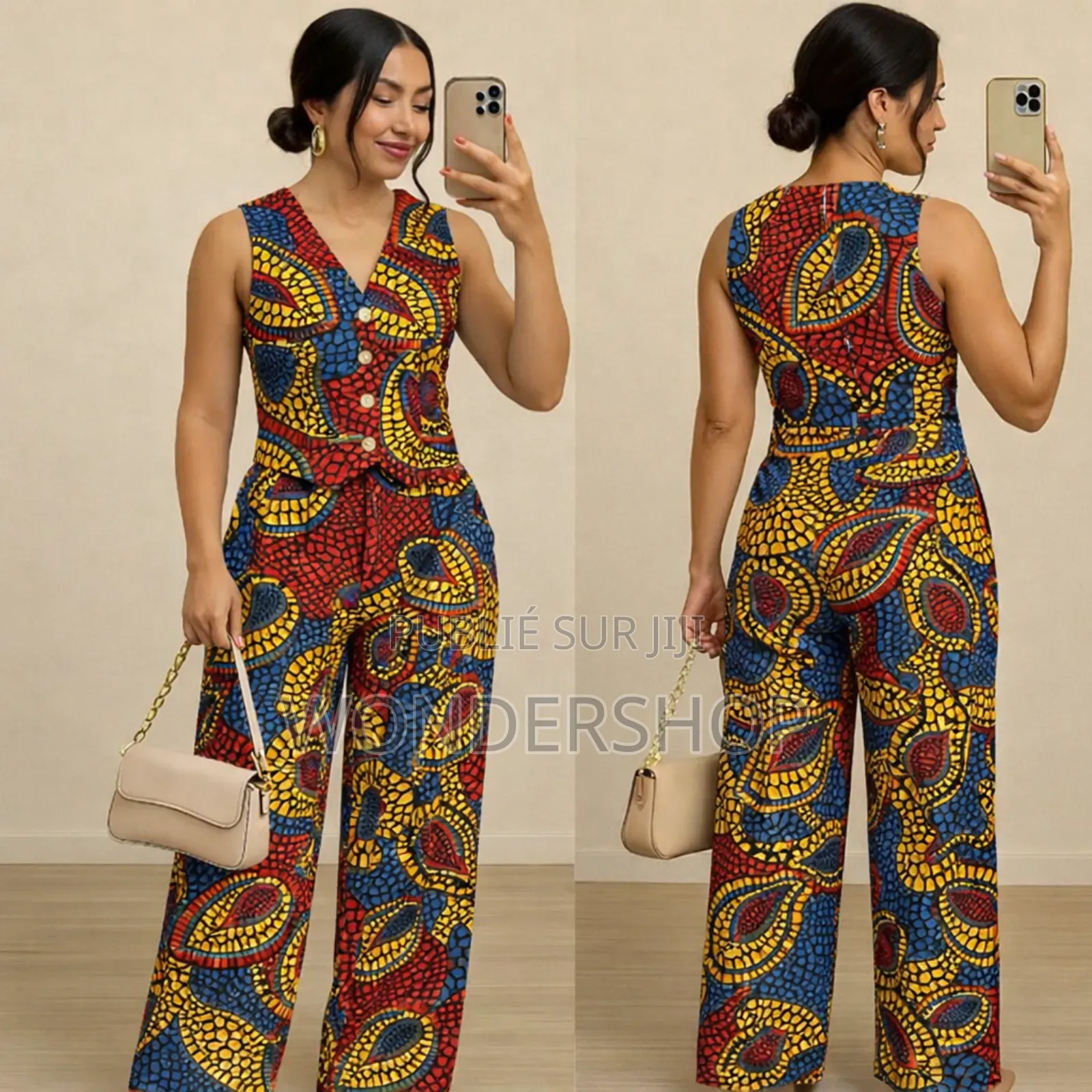 Ensemble en Pagne ( Gilet+ Pantalon)