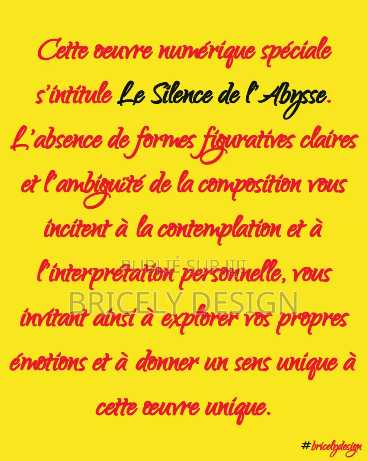 Création Des Œuvres d'Art Numériques Uniques Et Spéciales