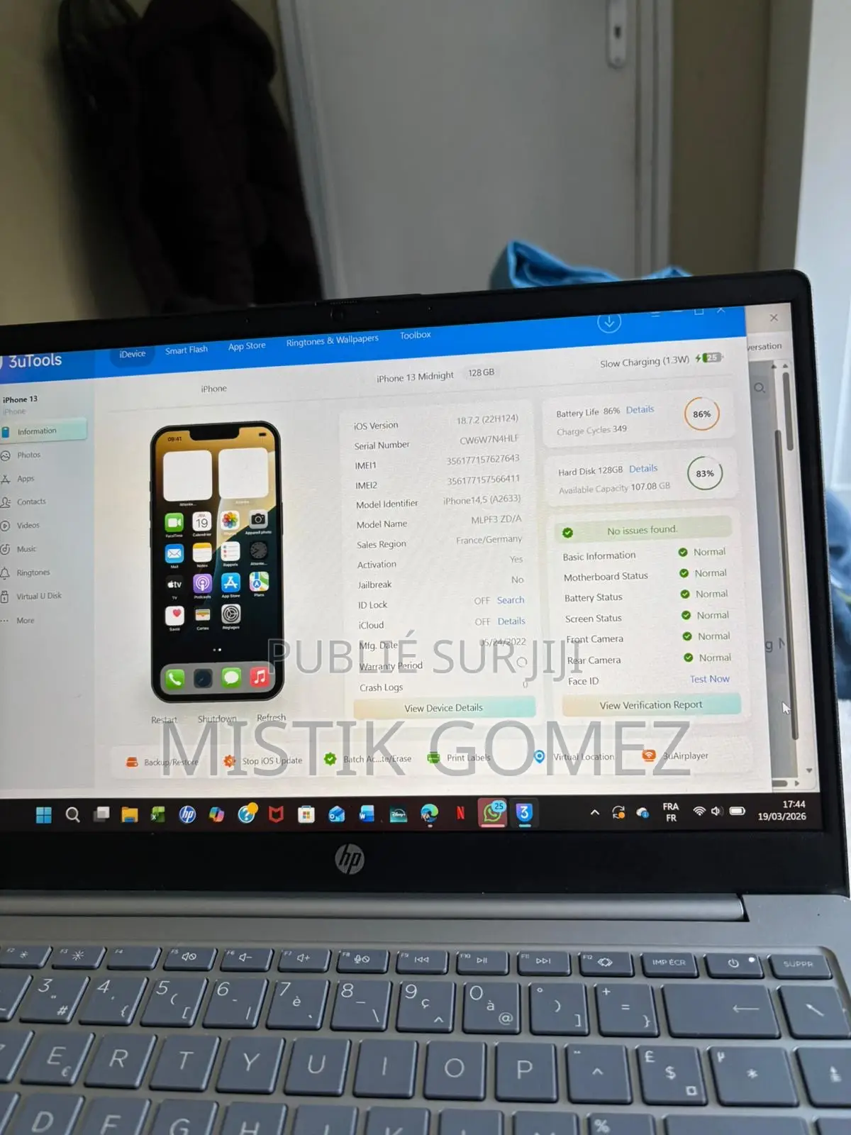 Nouveau Apple iPhone 13 128 GB Noir