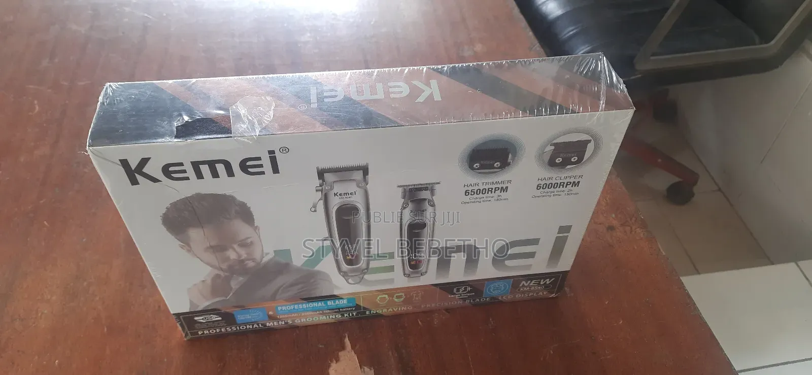 Tondeuse Kemei Km-8540 Professionnelle Rechargeable (Cheveux Barbe)