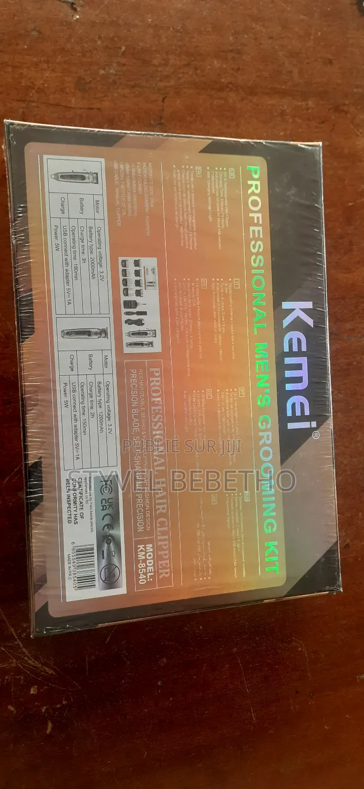 Tondeuse Kemei Km-8540 Professionnelle Rechargeable (Cheveux Barbe)